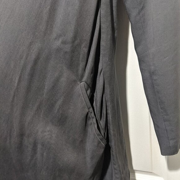 AllSaints | Hoxton Monument Coat in Charcoal Grey Raw Hem - Picture 10 of 16